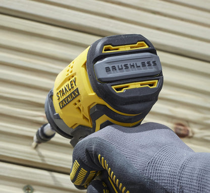STANLEY FATMAX SBI810D2K-B1 20V 2.0Ah 6.35 mm Cordless Brushless Impact Driver With 2x2.0Ah Li-ion Batteries & 1pc Charger