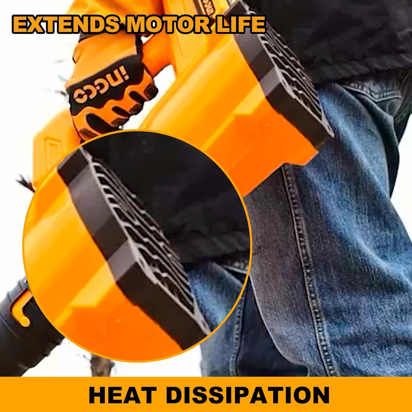 INGCO Wireless Blower, 15000 RPM, Powerful Blowing, for Workshop & Lawn Cleaning, Car Cleaning, Dust Cleaning, Gardenging Works