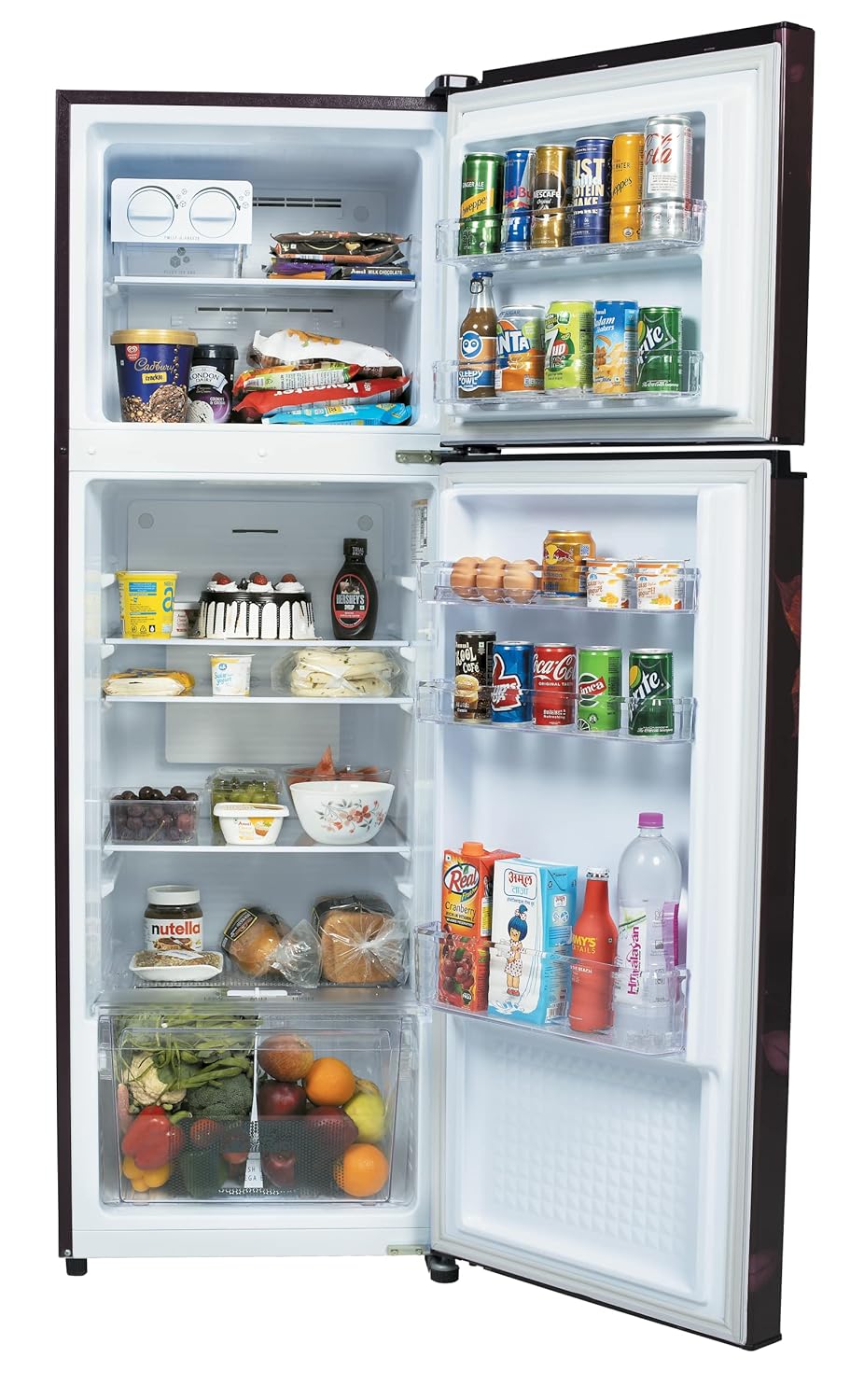 Havells-Lloyd Refrigerator Double Door 283L 2Star Inverter Sakura Red Toughened Glass/3N GLFF292ASRT1PB, Free 1 Year Extended warranty