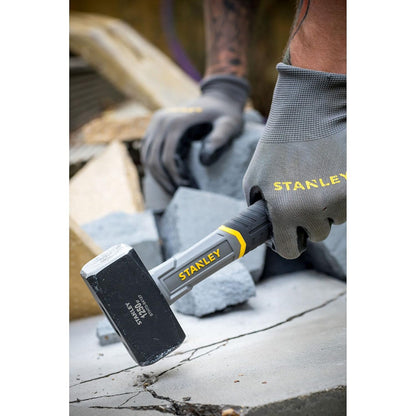 STANLEY STHT0-54127 1.25kg Club Fiberglass Hammer, 213mm Handle Length, Forged High-Carbon Steel Head, Ideal for Light Demolition Work, Driving Masonry Nails & Striking Other Tools, LxWxH: 26x9x4cm