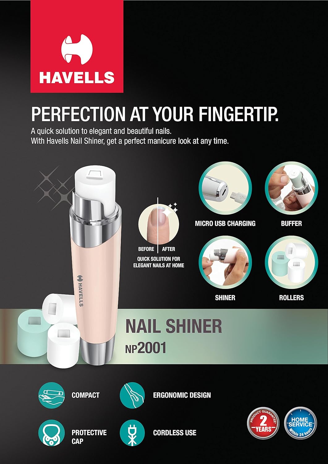 Havells NP2001 Nail Shiner (Beige)
