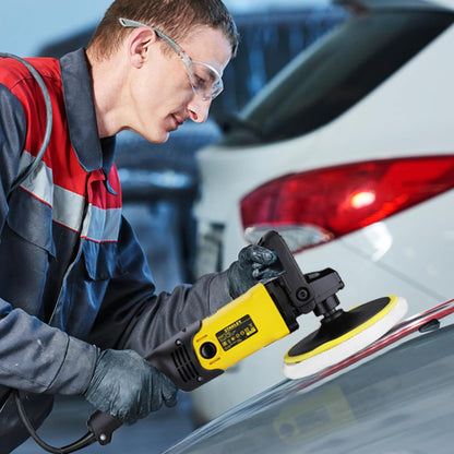 STANLEY SP137 1300W 180mm Polisher with High Rotation Speed, Ideal for Delicate Polishing, Buffing, Waxing & Glazing Applications, 1 Year Warranty, YELLOW & BLACK