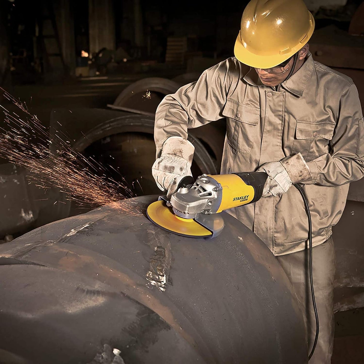 STANLEY SL227-IN 2200W 180mm Large Angle Grinder(Yellow and Black)