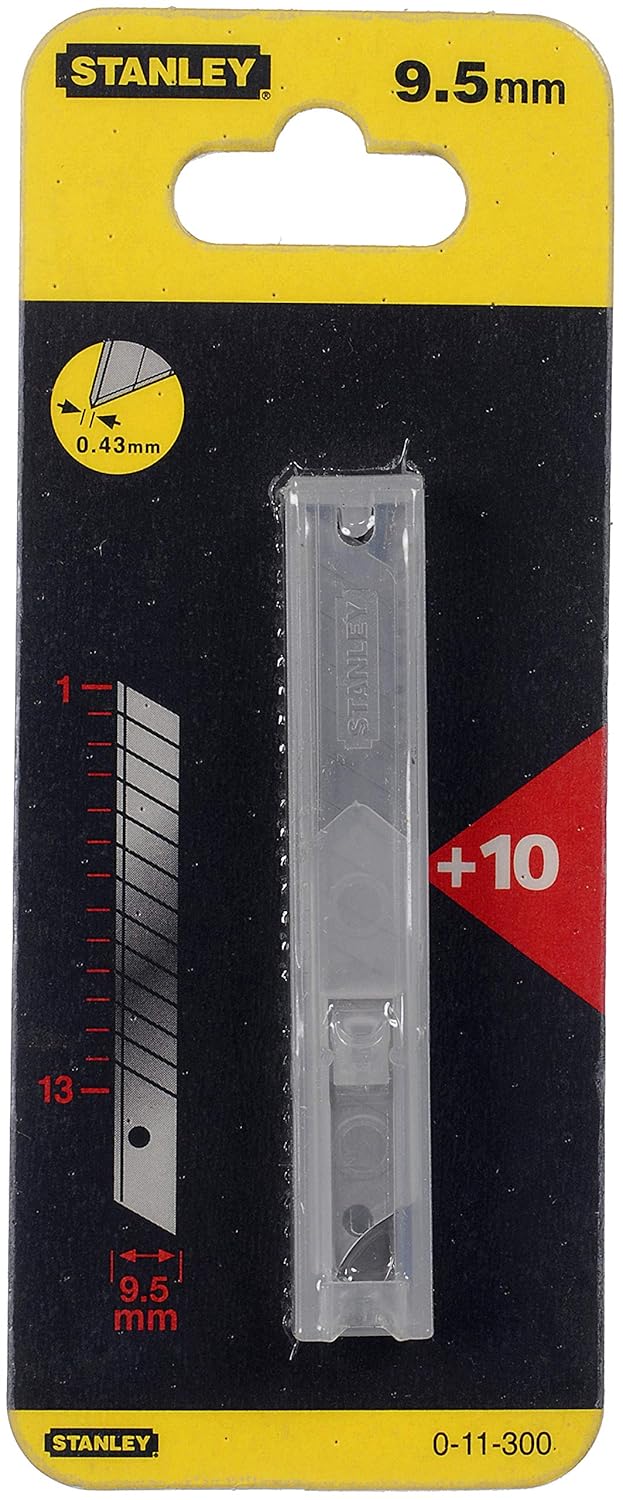 STANLEY 0-11-300 Snap-off Blade 9mm (Pack of 10)