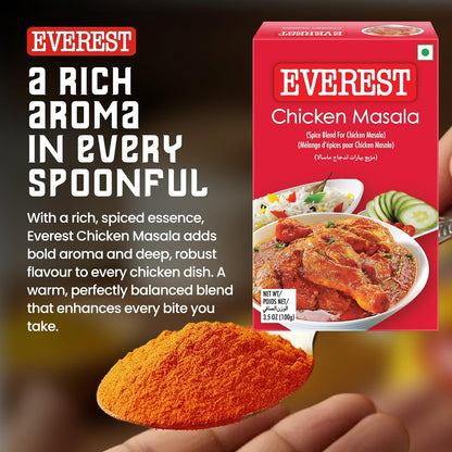 Everest Chicken Masala - 100g | Aromatic Spice Blend for Chicken Curry, Gravy & Indian Cooking | Balanced Flavourful Chicken Masala Powder