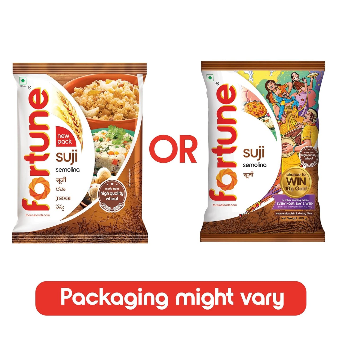 FORTUNE Suji Pouch,500 Gram