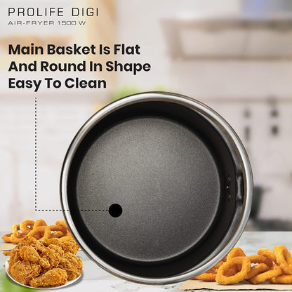 Havells Air Fryer Prolife Digi with 4L Capacity | Digital Touch Panel | Auto On/Off | 60 Min Timer | Basket Release Button | Air Filtration System | 2 Yr Warranty, Black|1230W