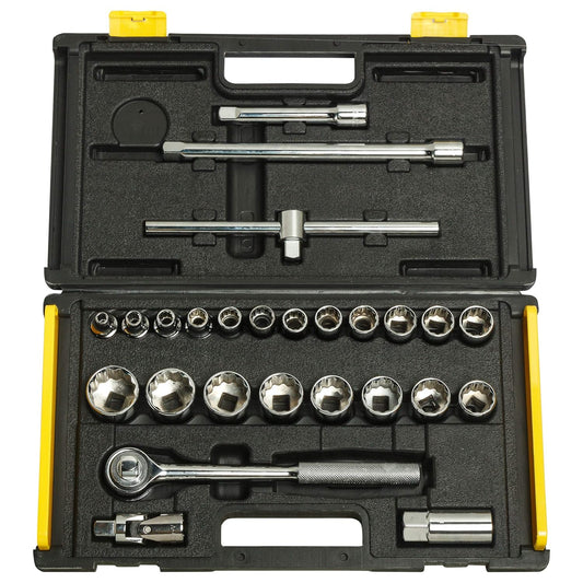 STANLEY 86-478 1/2'' SQ. Drive 12 Point Socket Set (25-Pieces)