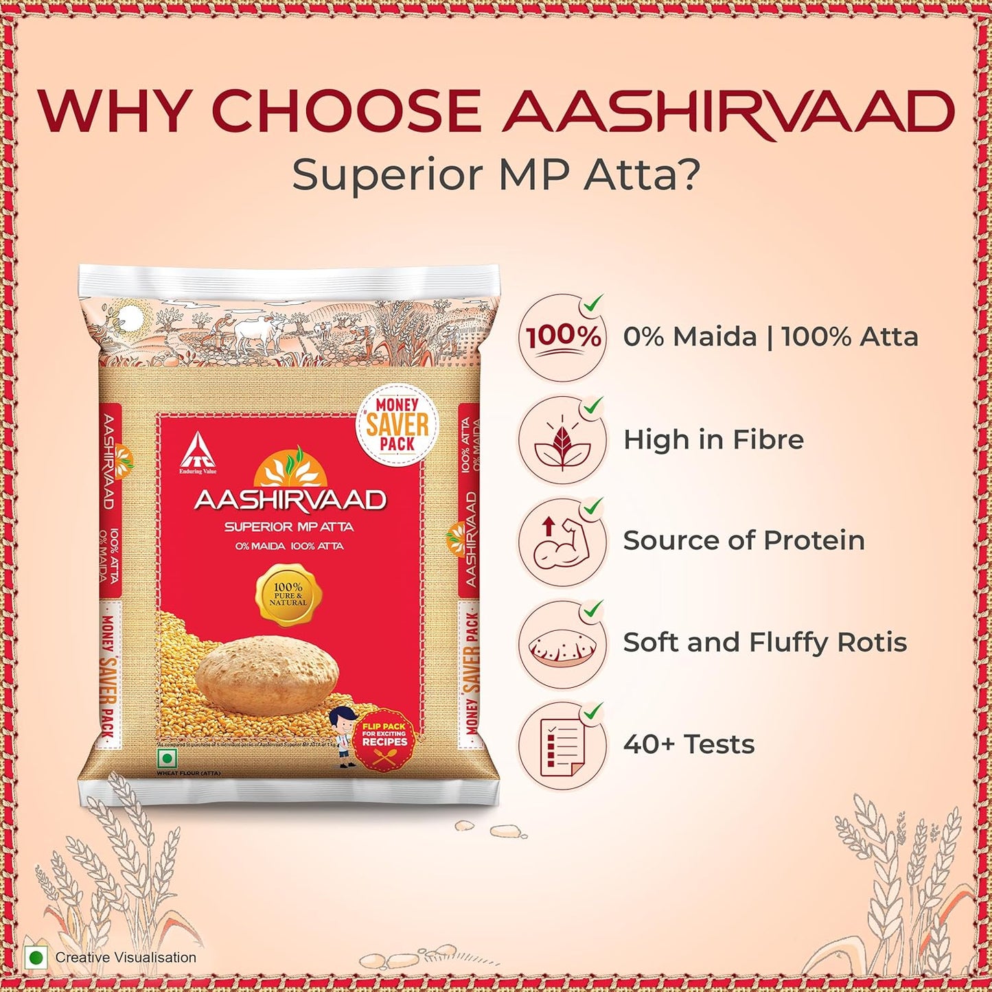 Aashirvaad Superior MP Atta, 5kg Pack