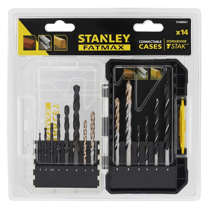 Stanley STA88561-XJ Set of 14 Pieces for Masonry, Metal and Wood