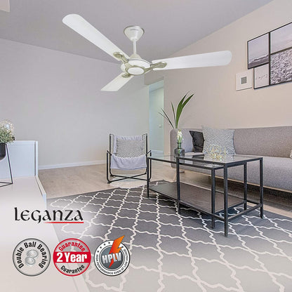 Havells Leganza 3B 1200mm 2 Star Energy Saving Ceiling Fan (Pearl White Silver, Pack of 1)