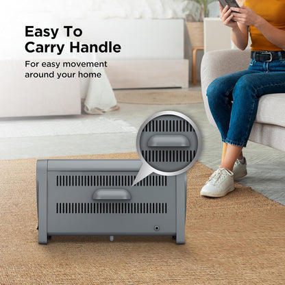 Havells Cozio Nuo Room Heater| Dual Heat Setting 400/800 Watt| Dual Quartz Heating Rods| Silent Operation| Tip Over Protection| Fire Retardant Material| Anti Rust Reflector| 2 Year Warranty(Grey)