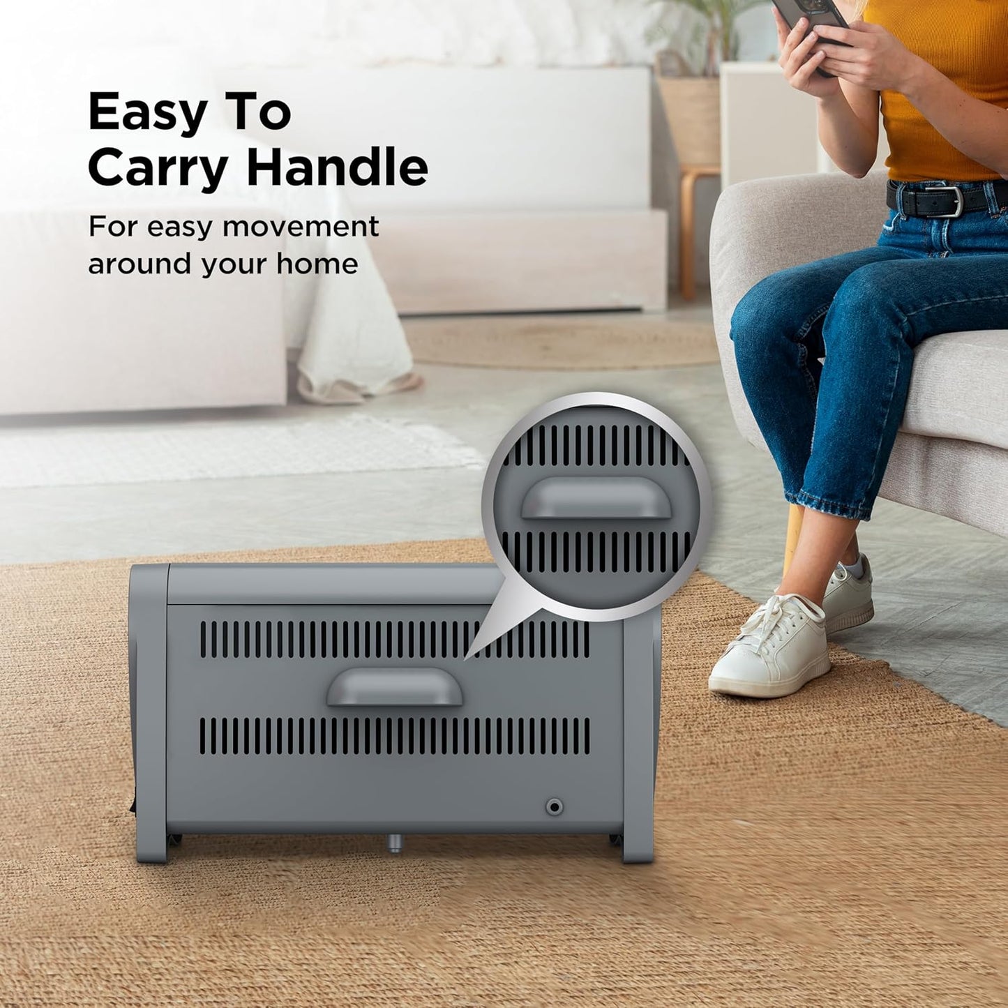 Havells Cozio Nuo Room Heater| Dual Heat Setting 400/800 Watt| Dual Quartz Heating Rods| Silent Operation| Tip Over Protection| Fire Retardant Material| Anti Rust Reflector| 2 Year Warranty(Grey)
