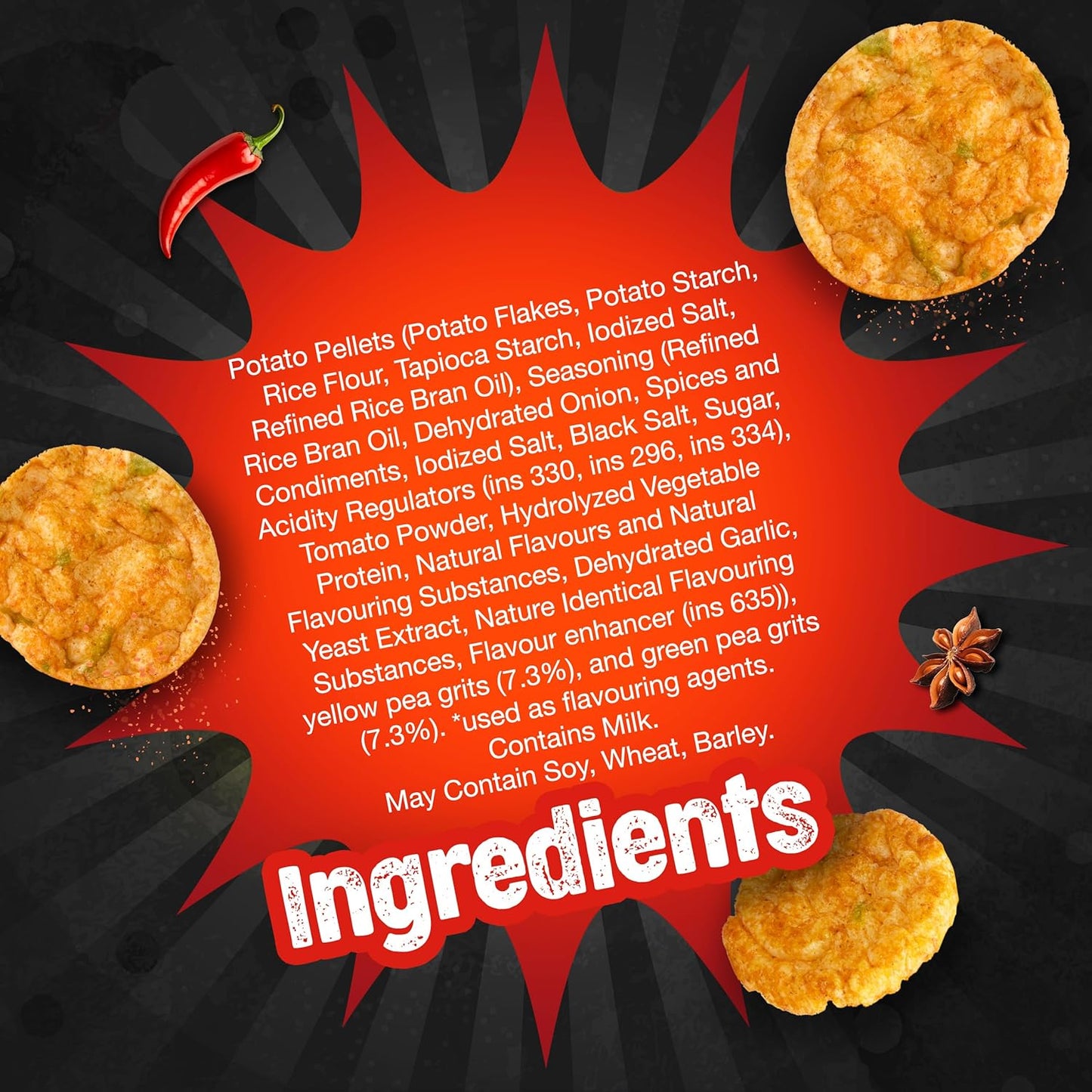 Bingo! Popped Chips - Airy, Crunchy, Zero-Gravity Snacks with 30% Less Fat (Indian Spice Mix Flavour)- Not Fried, Not Baked, Just Popped! - 26.7g/25g(weight May Vary)