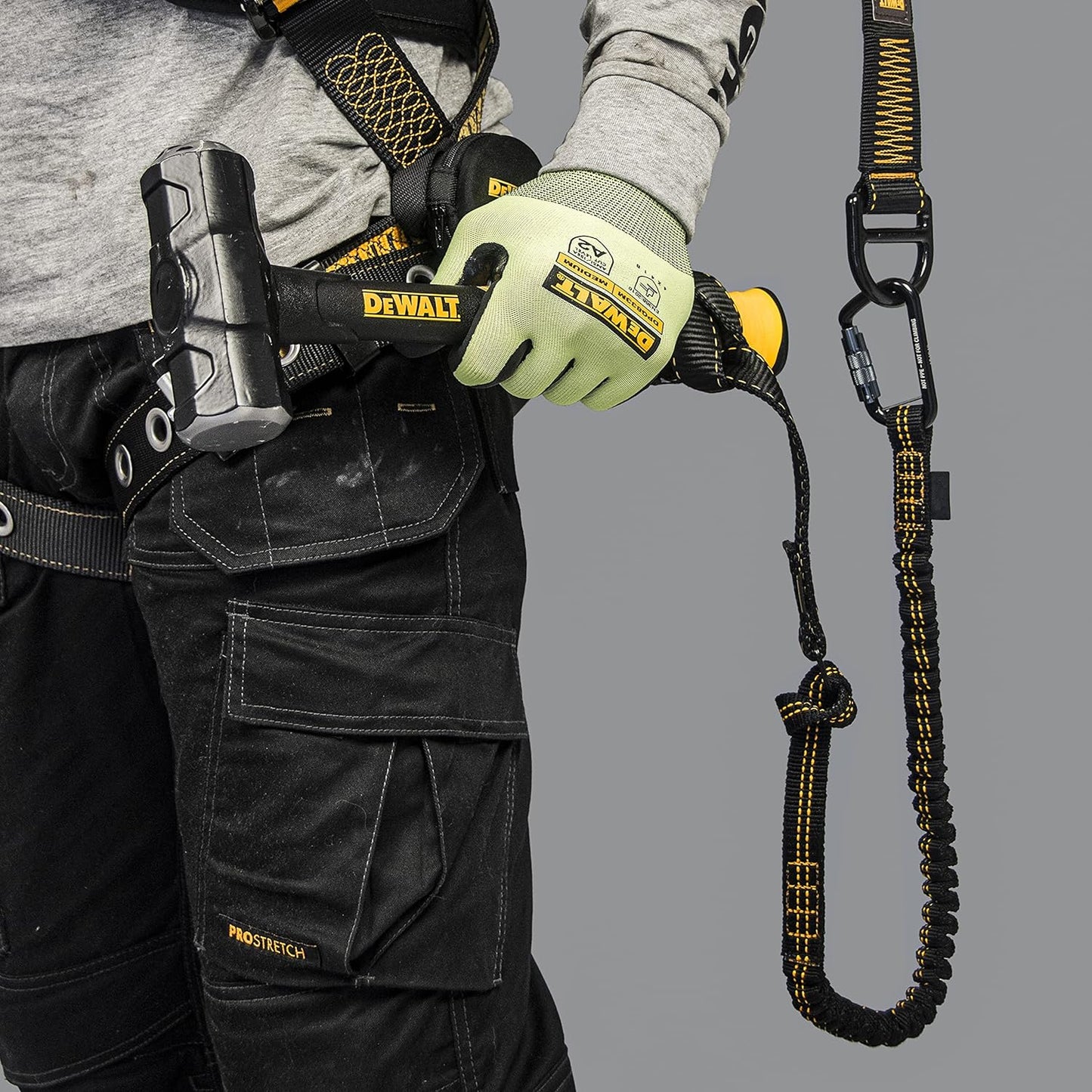 DEWALT Single Leg Tool Lanyard with Loop & Auto Locking Carabiner, DXDP720300