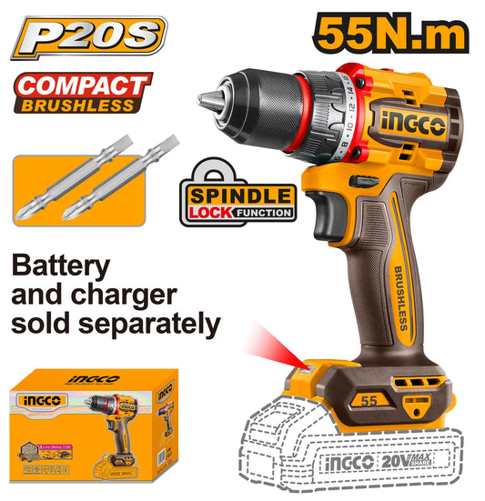 INGCO Compact Brushless Cordless Drill CDLI205581