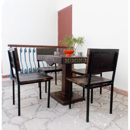 Cart Inspired Dining Set For 4