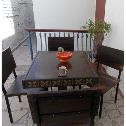 Cart Inspired Dining Set For 4