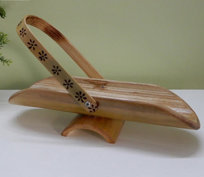 Udaipur Handicrafts Wood Mandala Bamboo Handmade Serving Tray with Handle