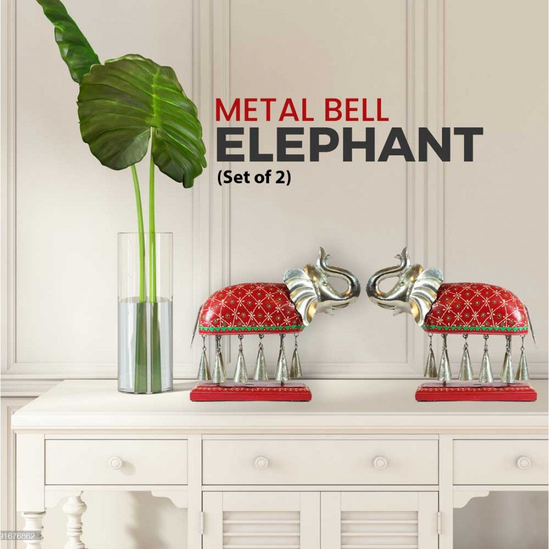 Metal Bell Elephant Set