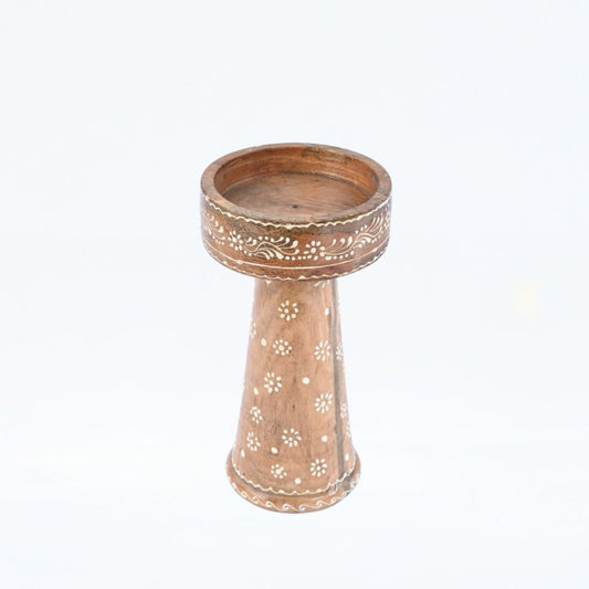 Hand painted Wooden Candle Stand