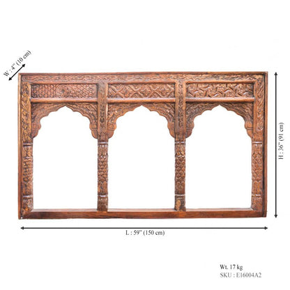 Rajasthani Tibari Village Window Frame - तिबारी (59 X Ht. 36 Inch)