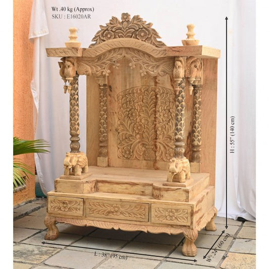 Wooden Carved Mandir (Unfinished)