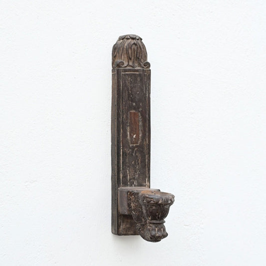 Vintage Wooden Carved Wall Candle Holder