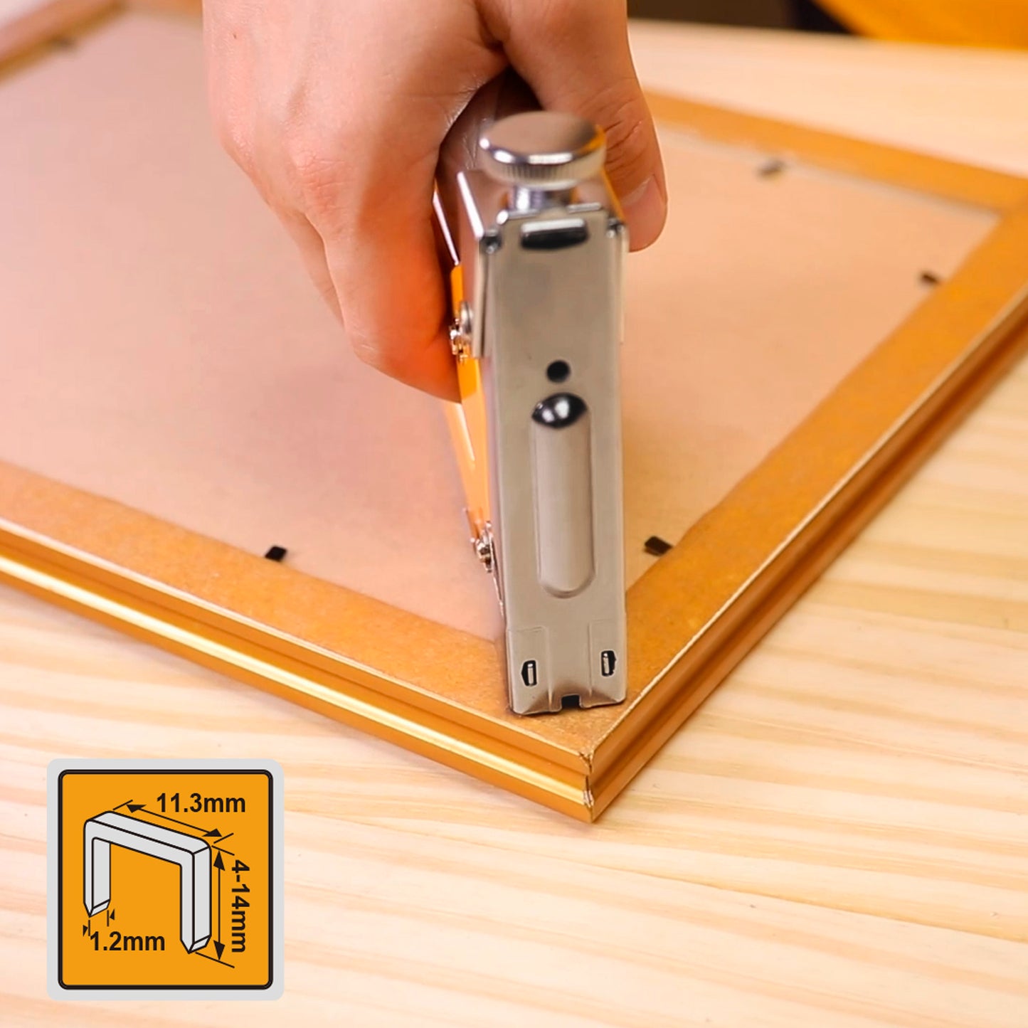 INGCO Stapler, 3 in 1 Nail Gun with 600 Staples, for Wood, Furniture