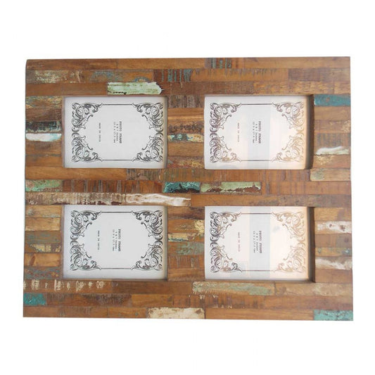 Family Photo Frame 4 Photo 5 X 7 Inches - Reclaimed Wood
