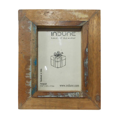 Weathered Reclaimed Wood Photo Frame Photo 5 X 7 Inches