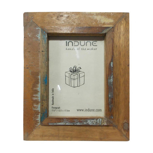Weathered Reclaimed Wood Photo Frame Photo 5 X 7 Inches