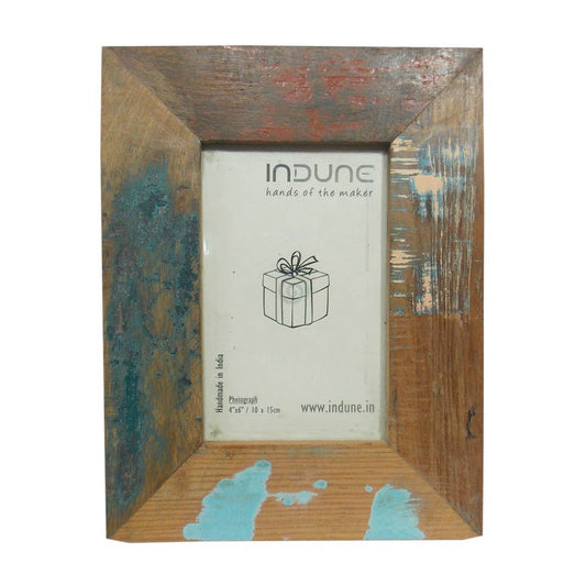 Weathered Reclaimed Wood Photo Frame Photo 4 X 6 Inches