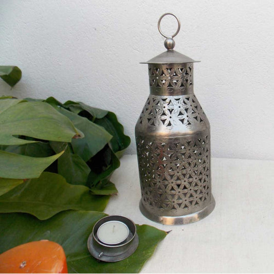 Tower Tea Light Antique Silver