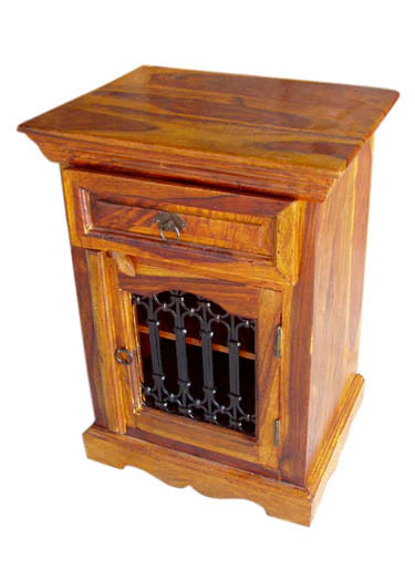 Udaipur Handicrafts Wood Bed Side Table