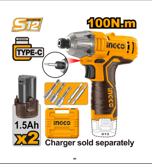 INGCO Cordless impact driver CIRLI12015