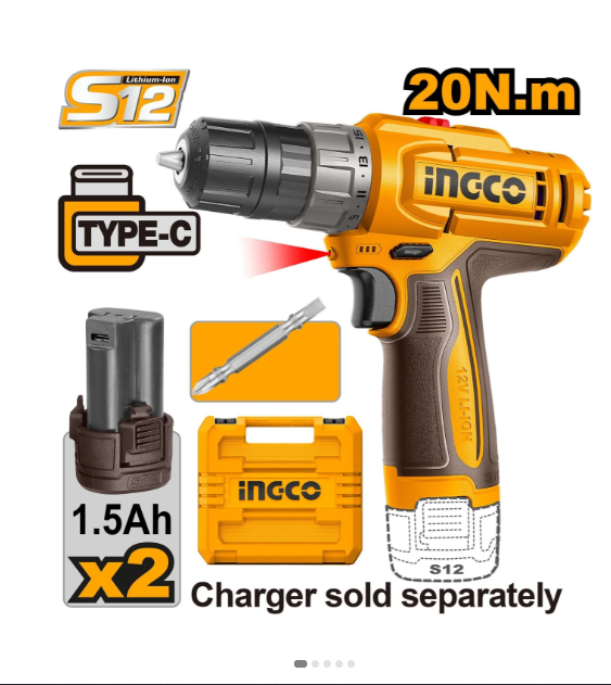 INGCO Cordless drill CDLI12206