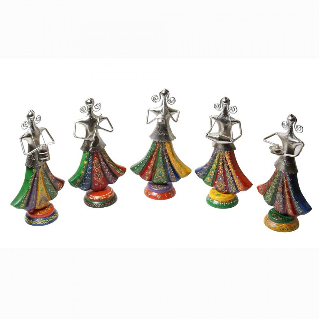 Rajasthani Banjara Musicians With Tribal Musical Instruments - Set Of 5