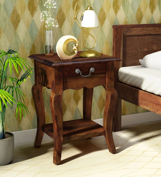 Udaipur Handicrafts Wood Bedside Table