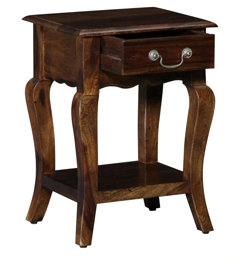 Udaipur Handicrafts Wood Bedside Table