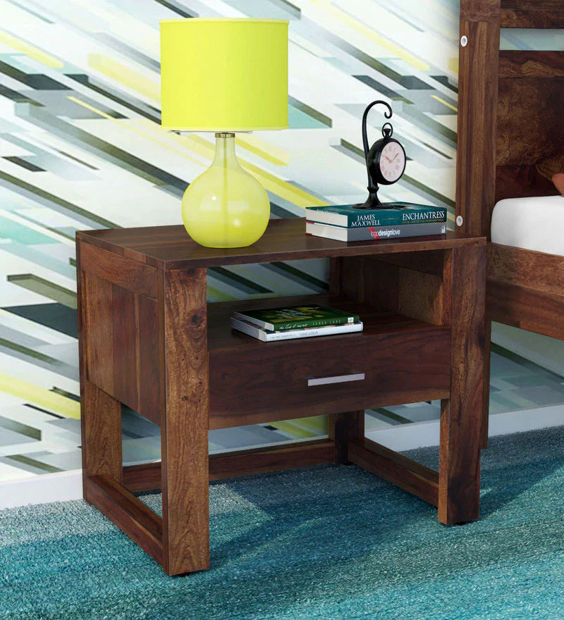Udaipur Handicrafts Wood Bed Side Table