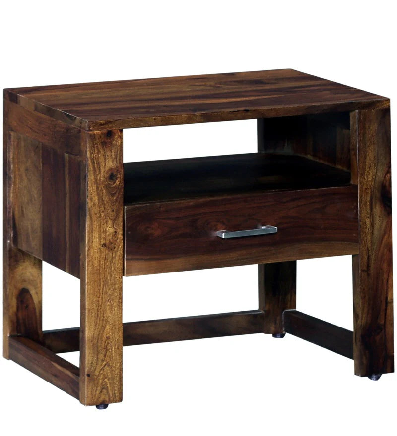 Udaipur Handicrafts Wood Bed Side Table