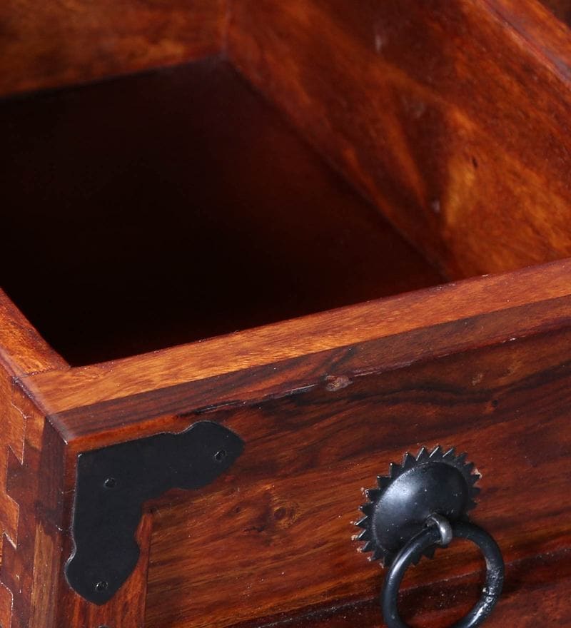 Udaipur Handicrafts Wood Bedside Table