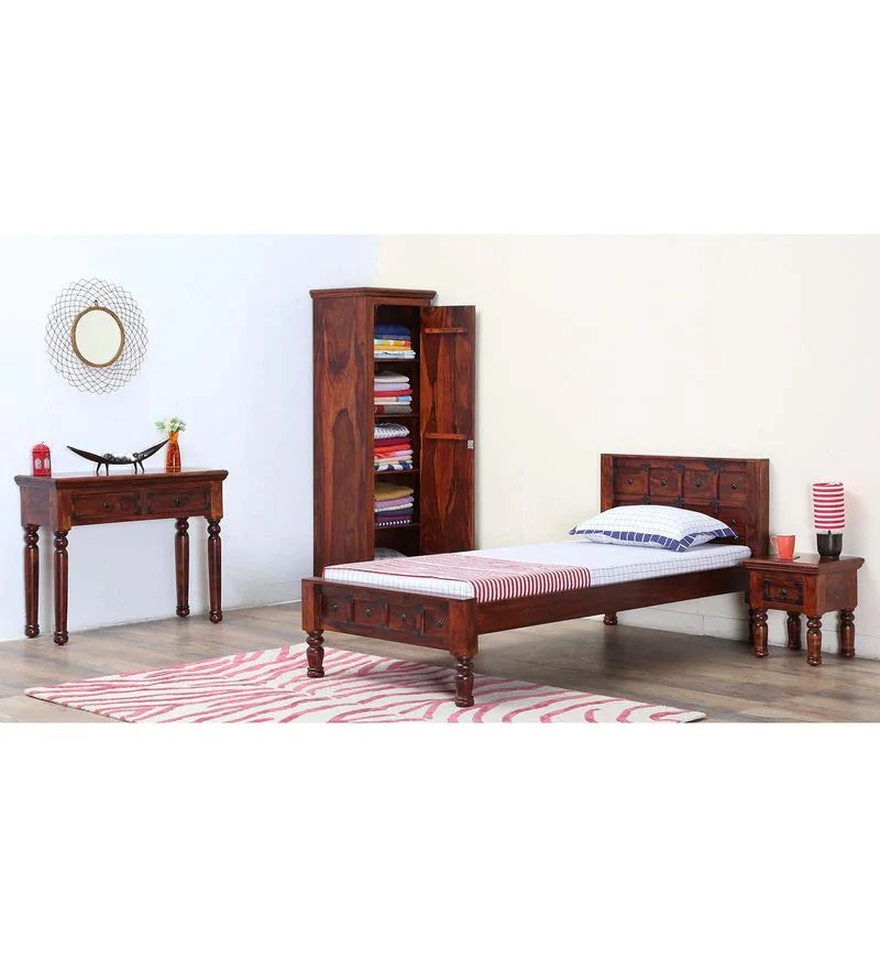 Udaipur Handicrafts Wood Bedside Table