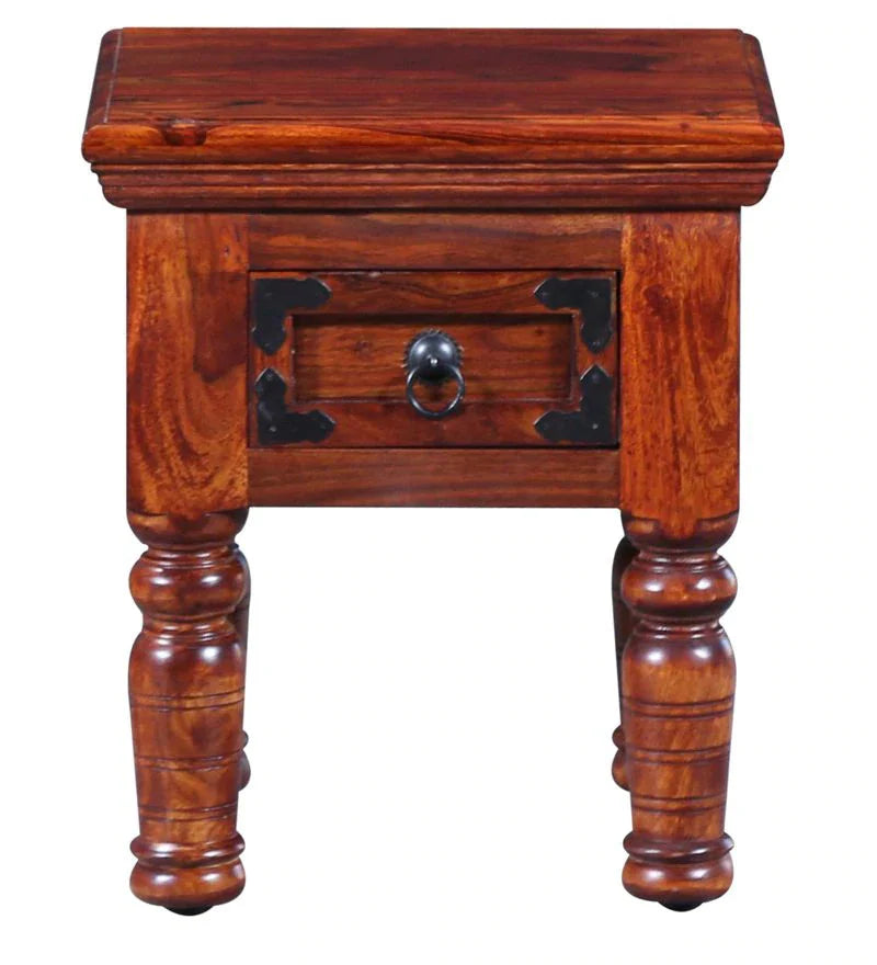 Udaipur Handicrafts Wood Bedside Table