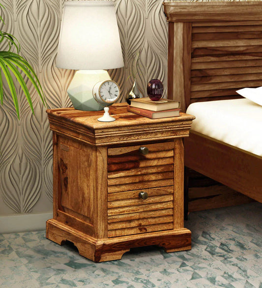Udaipur Handicrafts Wood Bed Side Table