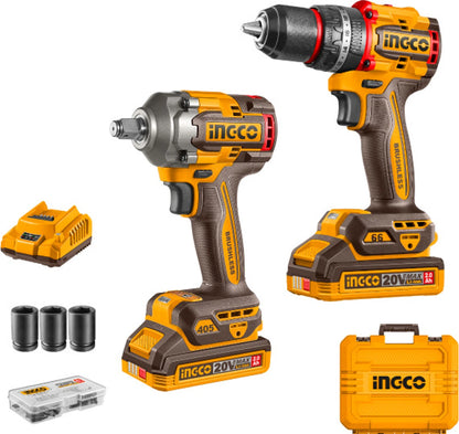 INGCO Cordless 2 pcs combo kit CKLI20286