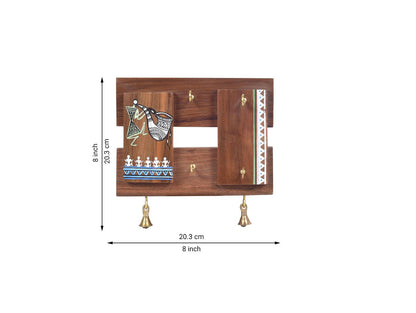 Udaipur Handicrafts Wood Rhythmic Melodies Key Hanger