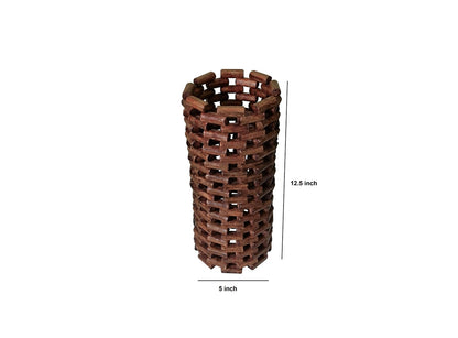 Udaipur Handicrafts Natural Wood Handmade Designer Dowel Table Lamp