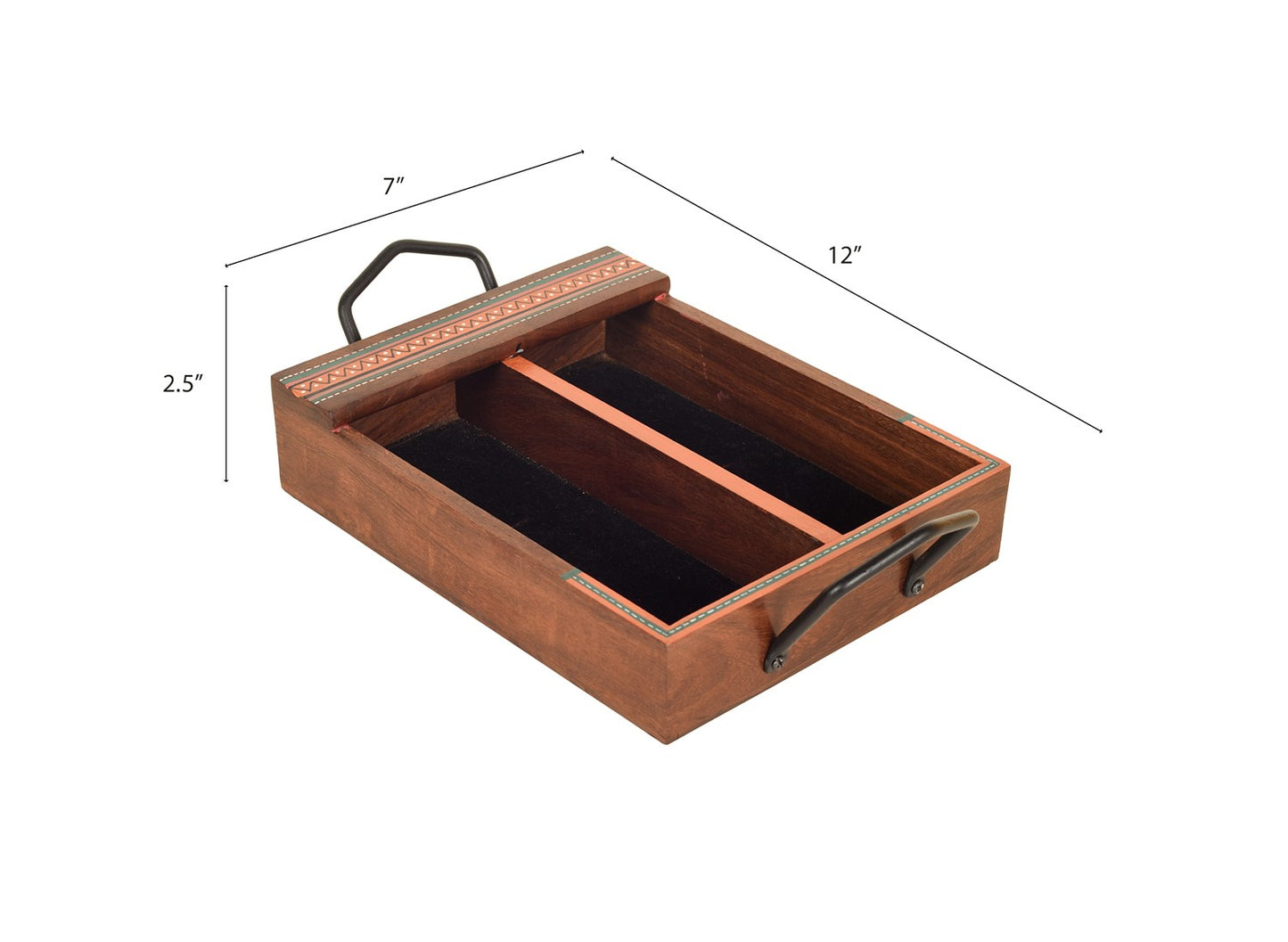 Udaipur Handicrafts Wood Madhubani Art Handcrafted Cutlery Holder Box